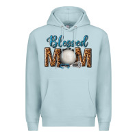 Blue Mist western blessed mom with lacrosse Premium Hoodie - texasbilliewilder