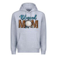 Heather Grey western blessed mom with lacrosse Premium Hoodie - texasbilliewilder