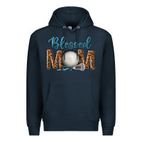 Navy western blessed mom with lacrosse Premium Hoodie - texasbilliewilder