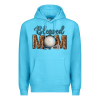 Ocean Blue western blessed mom with lacrosse Premium Hoodie - texasbilliewilder