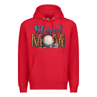 Red western blessed mom with lacrosse Premium Hoodie - texasbilliewilder