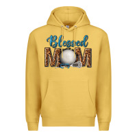 Antique Gold western blessed mom with lacrosse Premium Hoodie - texasbilliewilder
