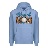Colony Blue western blessed mom with lacrosse Premium Hoodie - texasbilliewilder