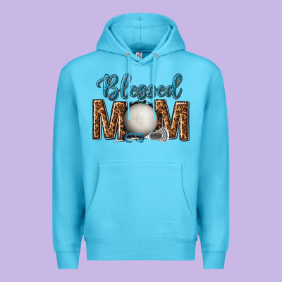 Western Blessed Mom With Lacrosse Premium Hoodie Designed By Texasbilliewilder