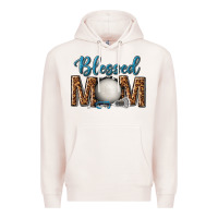 Pale Pink western blessed mom with lacrosse Premium Hoodie - texasbilliewilder