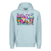 Blue Mist eyelash coffee cups Premium Hoodie - Zillion Design Studio