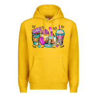 Lemon eyelash coffee cups Premium Hoodie - Zillion Design Studio