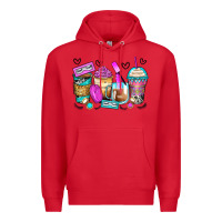 Red eyelash coffee cups Premium Hoodie - Zillion Design Studio