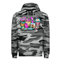Slate Camo eyelash coffee cups Premium Hoodie - Zillion Design Studio