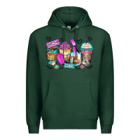 Sports Green eyelash coffee cups Premium Hoodie - Zillion Design Studio