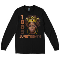 Black 1865 juneteenth black women Long Sleeve Tee - BarkalooDesign