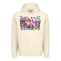 Sandshell eyelash coffee cups Premium Hoodie - Zillion Design Studio