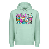 Seafoam eyelash coffee cups Premium Hoodie - Zillion Design Studio