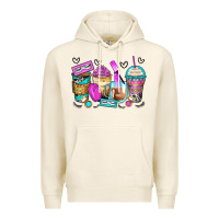 Tofu eyelash coffee cups Premium Hoodie - Zillion Design Studio