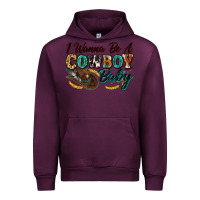 Mauve Wine i wanna be a cowboy baby Urban Hoodie - Zillion Design Studio