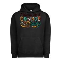 Pigment Black i wanna be a cowboy baby Urban Hoodie - Zillion Design Studio