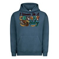 Pigment Midnight Navy i wanna be a cowboy baby Urban Hoodie - Zillion Design Studio