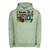 Pigment Oil Green i wanna be a cowboy baby Urban Hoodie - Zillion Design Studio