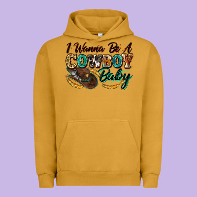 I Wanna Be A Cowboy Baby Urban Hoodie Designed By Zillion Design Studio