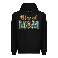 Black western blessed mom with sunflower Premium Hoodie - texasbilliewilder
