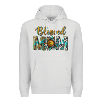 Dove Grey western blessed mom with sunflower Premium Hoodie - texasbilliewilder