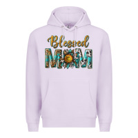 Lilac western blessed mom with sunflower Premium Hoodie - texasbilliewilder