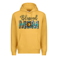Mustard western blessed mom with sunflower Premium Hoodie - texasbilliewilder