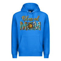 True Royal western blessed mom with sunflower Premium Hoodie - texasbilliewilder