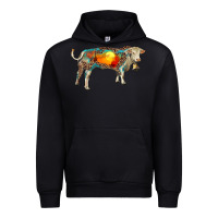 Black charolais bull with desert and leopard Urban Hoodie - RanaPortraitStore