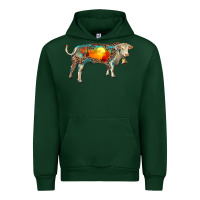 Forest Green charolais bull with desert and leopard Urban Hoodie - RanaPortraitStore