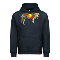 Navy charolais bull with desert and leopard Urban Hoodie - RanaPortraitStore