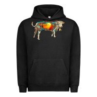 Pigment Black charolais bull with desert and leopard Urban Hoodie - RanaPortraitStore