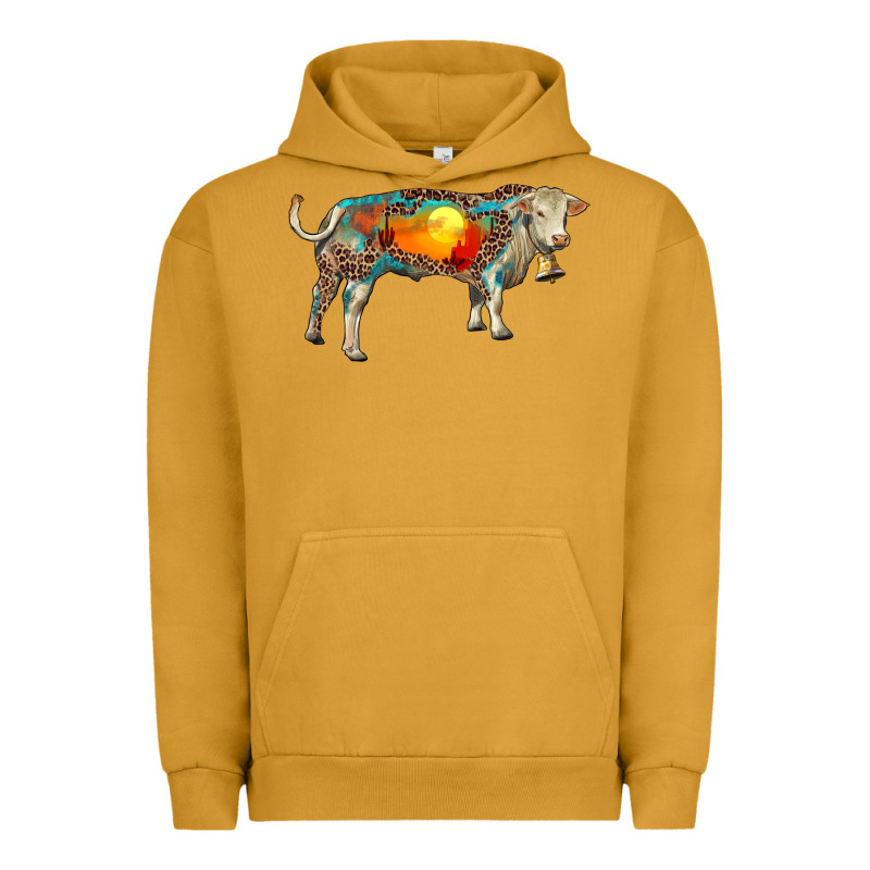 Charolais Bull With Desert And Leopard Urban Hoodie by RanaPortraitStore | Teevron