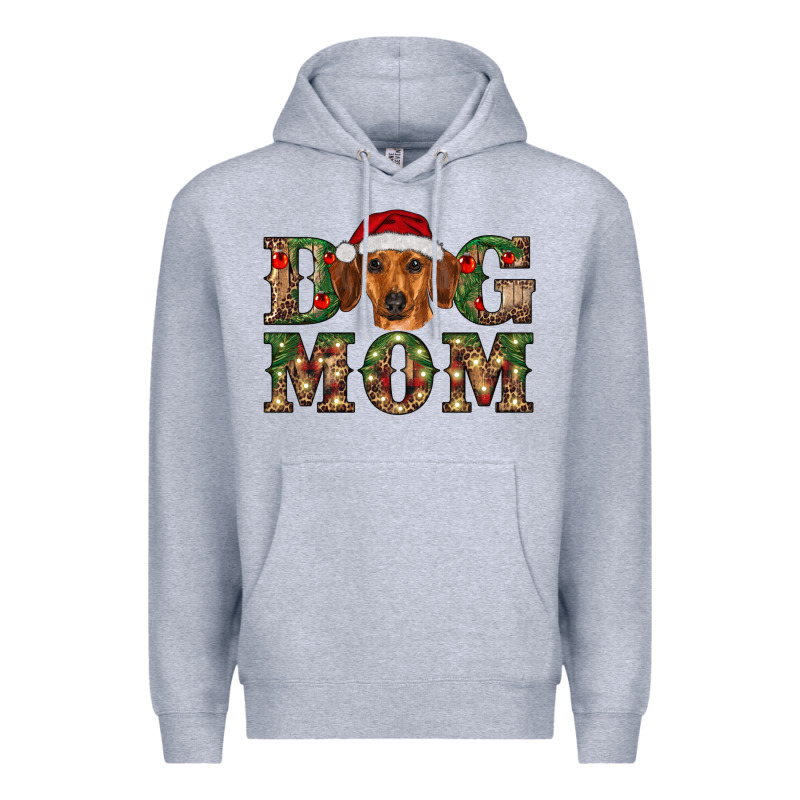 Christmas Dog Mom Dachshund Premium Hoodie by RanaPortraitStore | Teevron