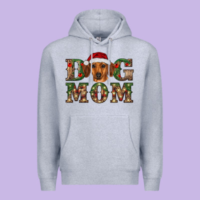 Christmas Dog Mom Dachshund Premium Hoodie Designed By Ranaportraitstore