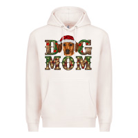 Pale Pink christmas dog mom dachshund Premium Hoodie - RanaPortraitStore