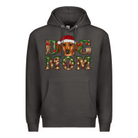 Smoke christmas dog mom dachshund Premium Hoodie - RanaPortraitStore