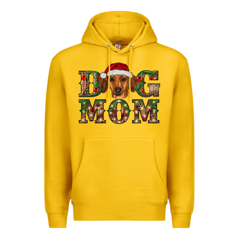 Christmas Dog Mom Dachshund Premium Hoodie by RanaPortraitStore | Teevron