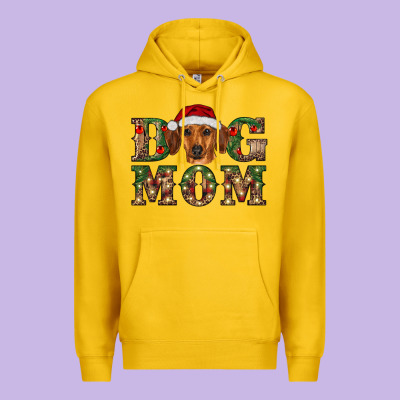 Christmas Dog Mom Dachshund Premium Hoodie Designed By Ranaportraitstore