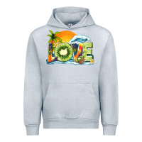 Heather Grey love kiwi summer Urban Hoodie - texasbilliewilder