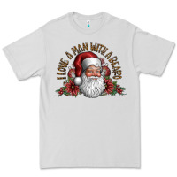 Dove Grey i love a man with a bearo Premium Tee - CowhideDigitalArt