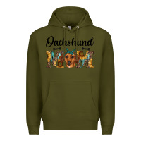 Army Green western dachshund mom Premium Hoodie - RanaPortraitStore