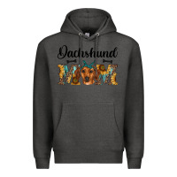 Charcoal Heather western dachshund mom Premium Hoodie - RanaPortraitStore