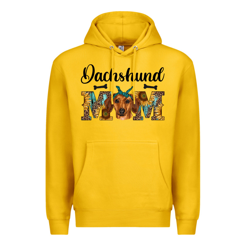 Western Dachshund Mom Premium Hoodie by RanaPortraitStore | Teevron