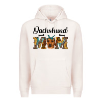 Pale Pink western dachshund mom Premium Hoodie - RanaPortraitStore