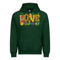 Forest Green love summer with pineapple Urban Hoodie - texasbilliewilder