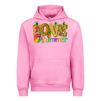 Fuchsia Pink love summer with pineapple Urban Hoodie - texasbilliewilder