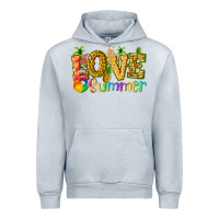 Heather Grey love summer with pineapple Urban Hoodie - texasbilliewilder