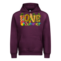 Mauve Wine love summer with pineapple Urban Hoodie - texasbilliewilder