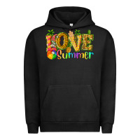 Pigment Black love summer with pineapple Urban Hoodie - texasbilliewilder